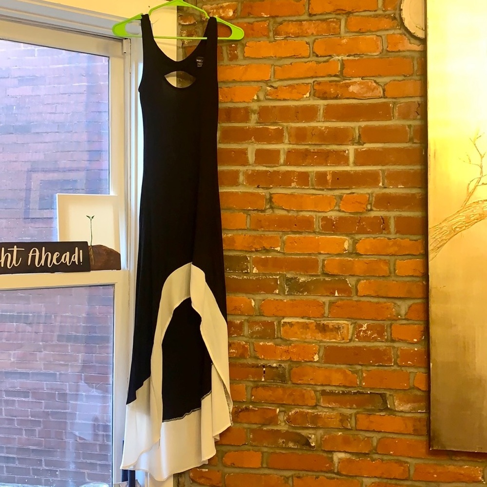 Small black and white high low dress